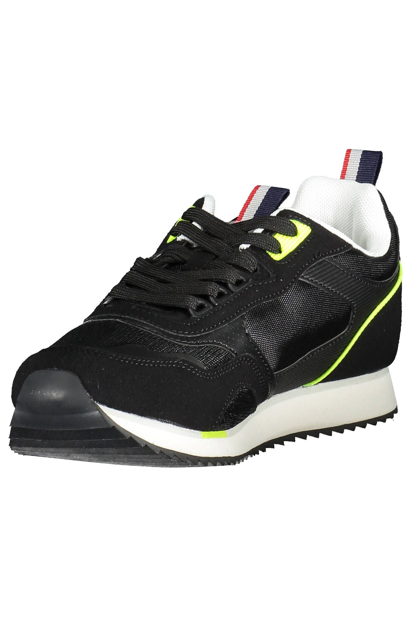 Black Polyester Men Sneaker