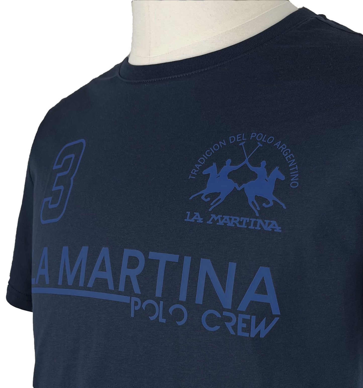 Blue Cotton Men T-Shirt