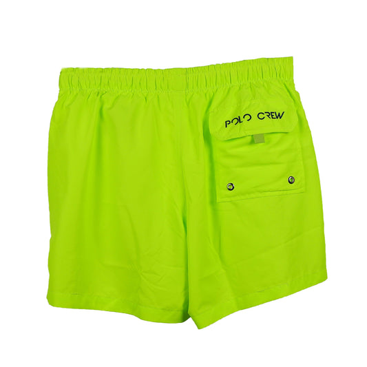 Yellow Polyester Men Swim Short