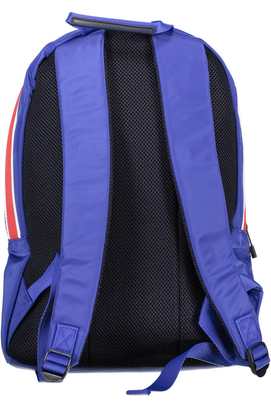Blue Nylon Men Backpack