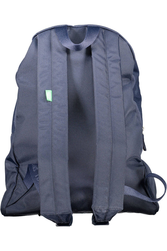 Blue Polyester Men Backpack