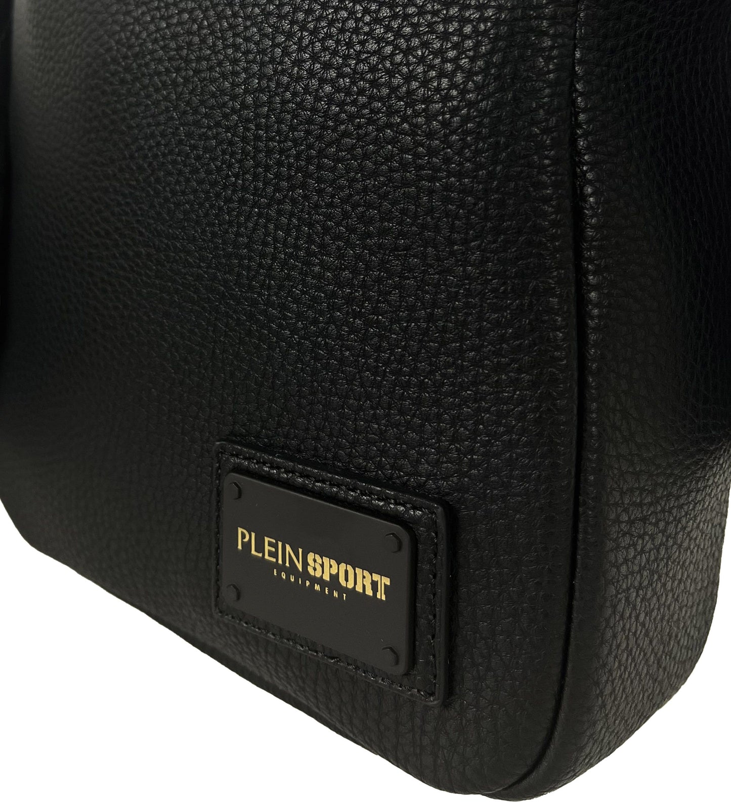 Black Polyester Men Messenger Bag