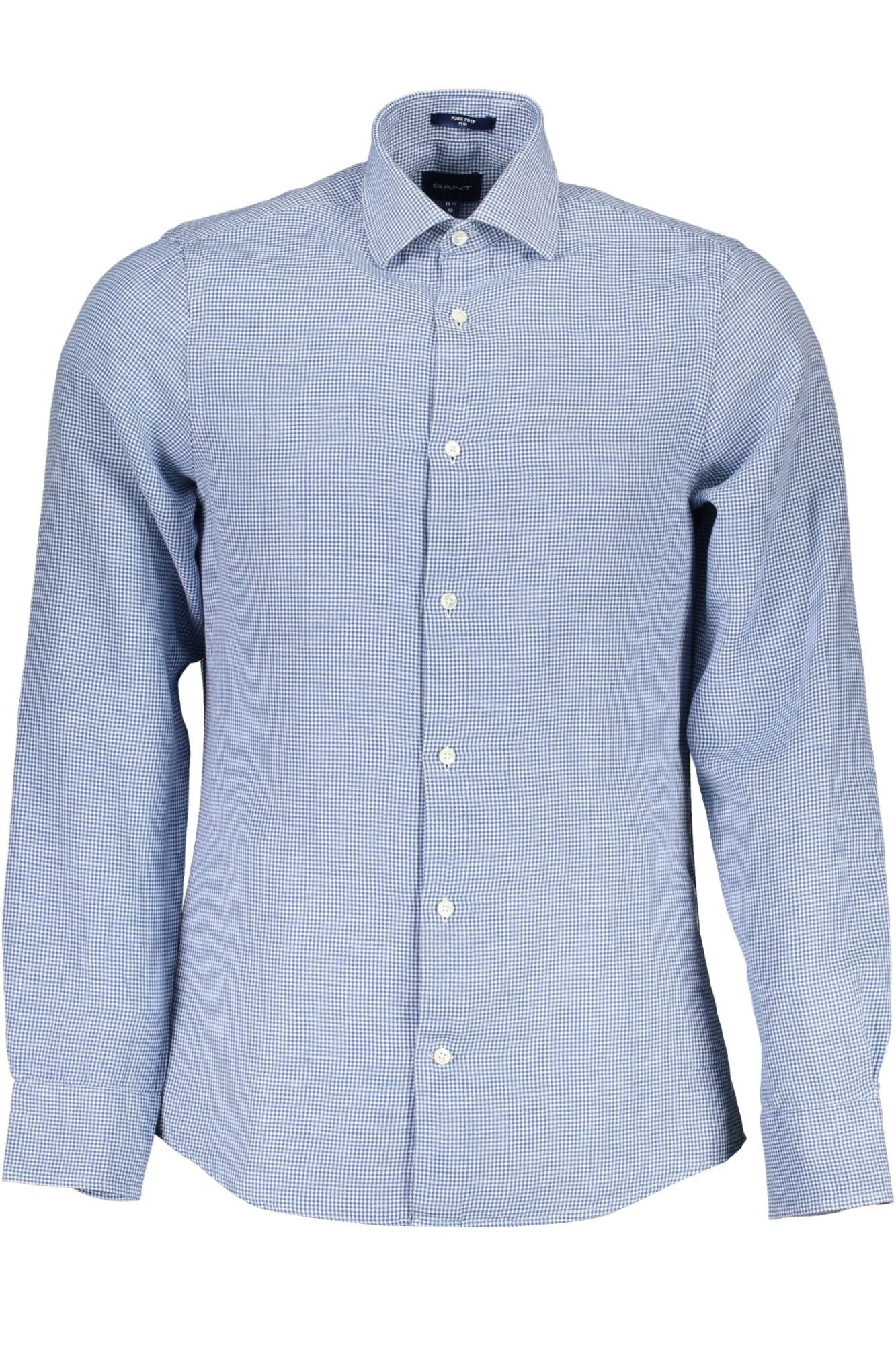 Blue Cotton Men Shirt