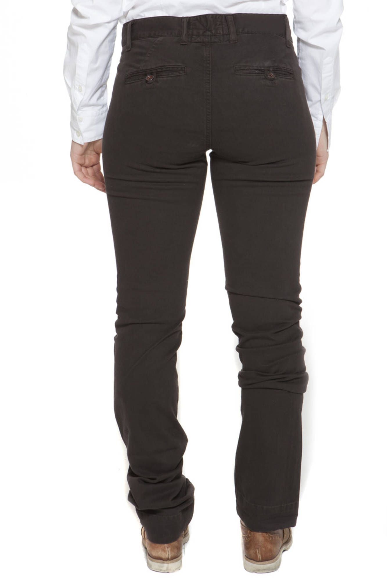 Brown Cotton Women Pant