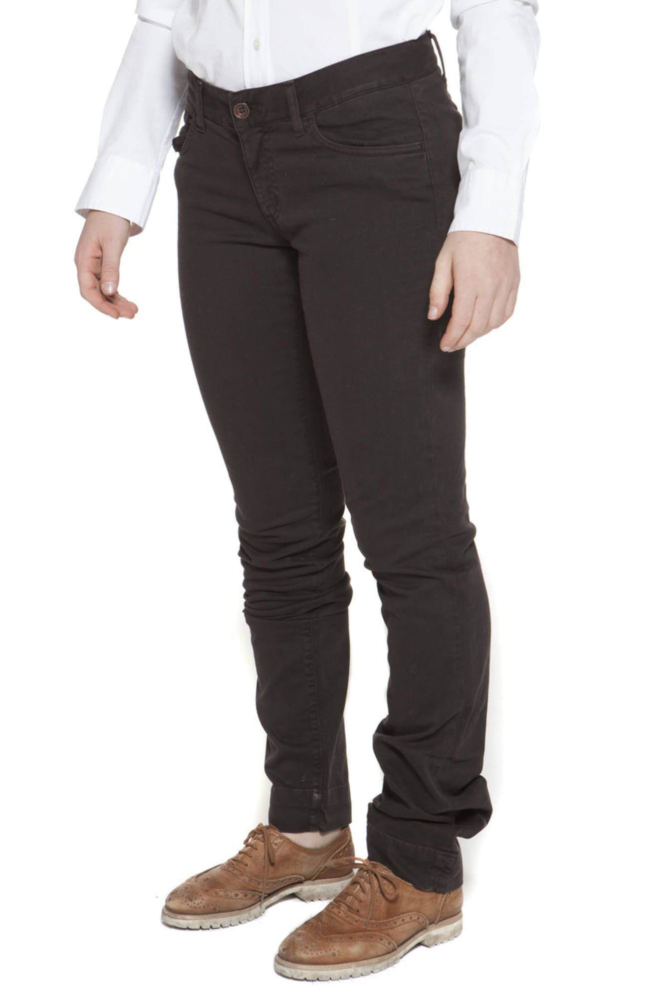 Brown Cotton Women Pant