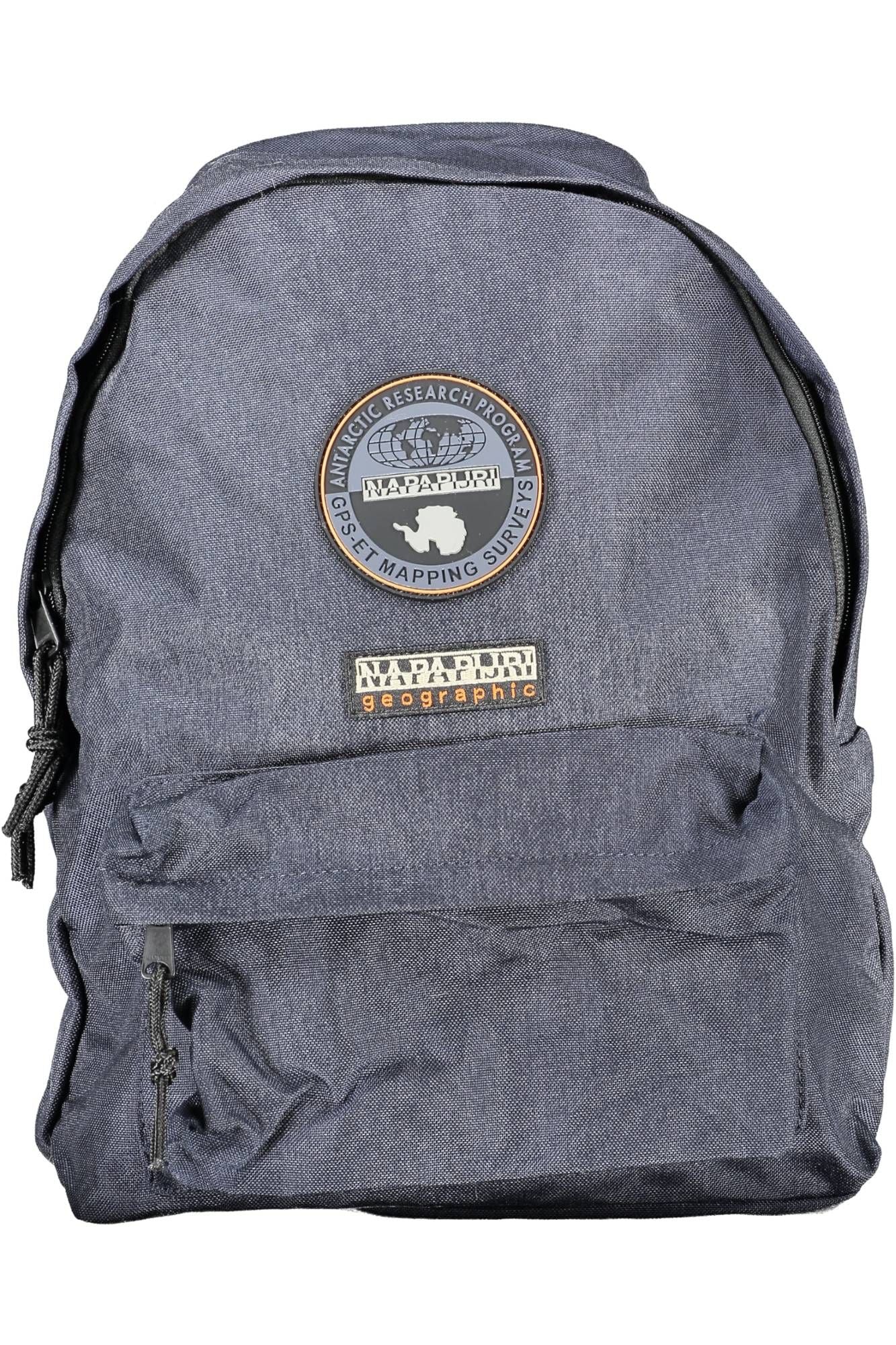 Blue Polyester Men Backpack