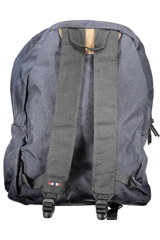 Blue Polyester Men Backpack