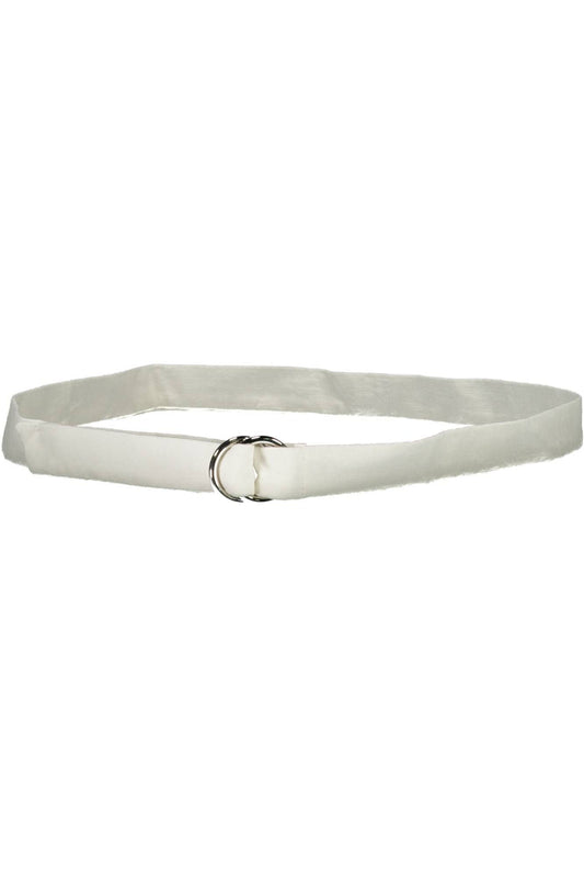 White Cotton Men Belt