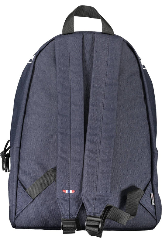 Blue Polyester Men Backpack