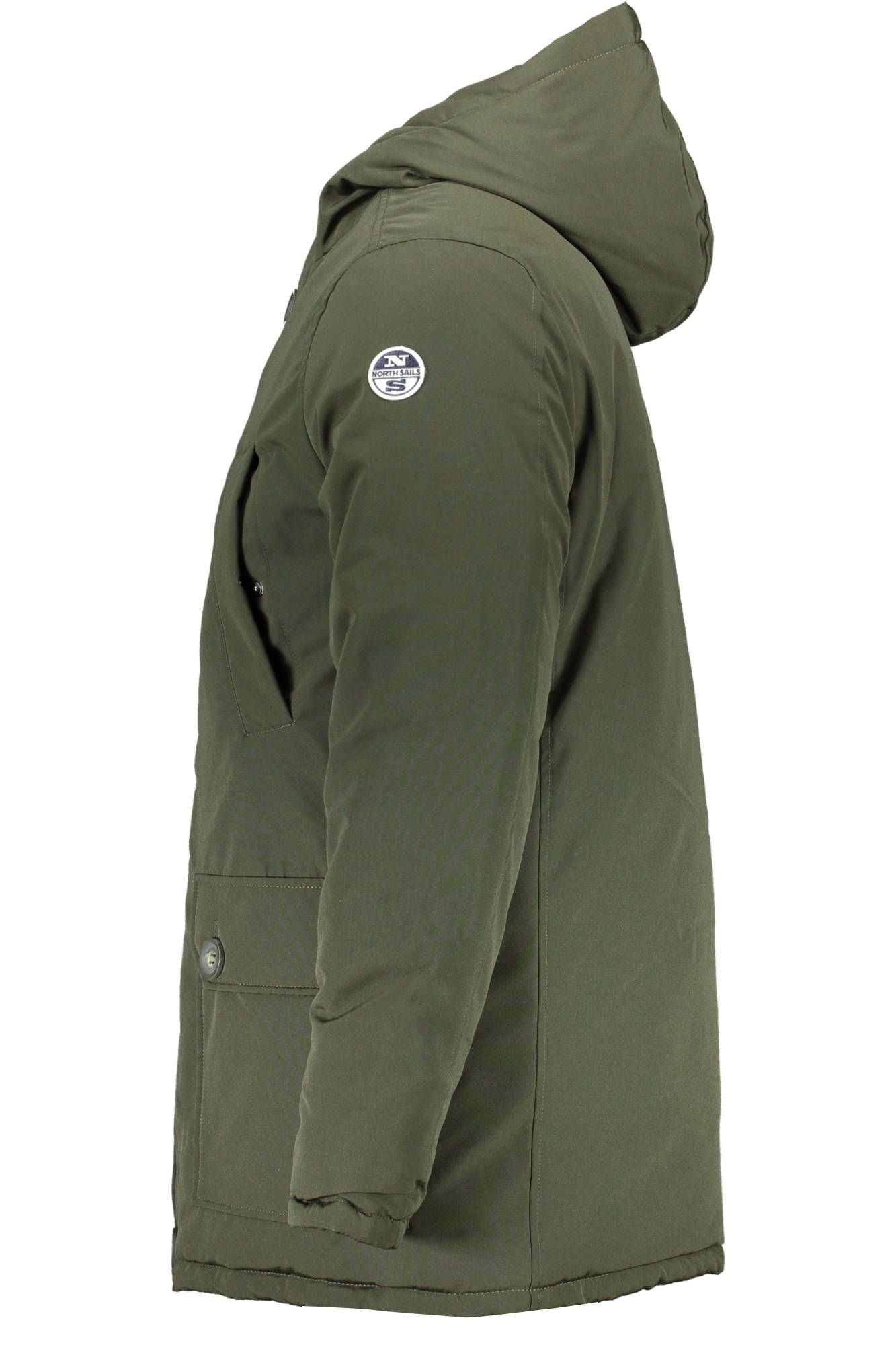 Green Cotton Men Jacket