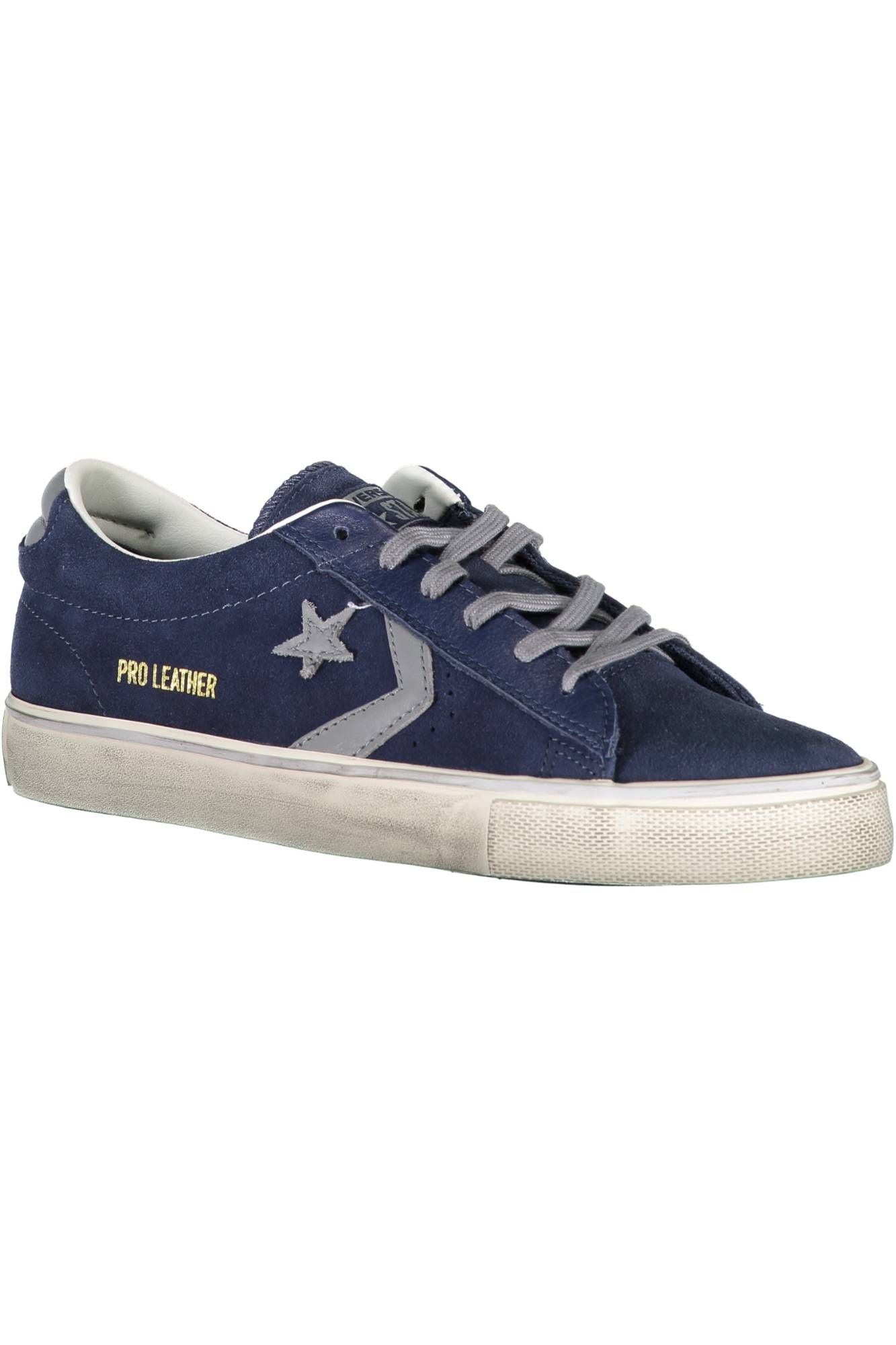 Blue Leather Women Sneaker