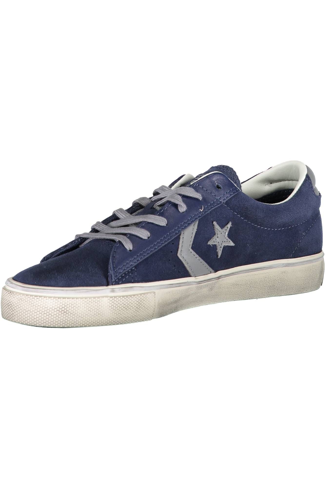 Blue Leather Women Sneaker