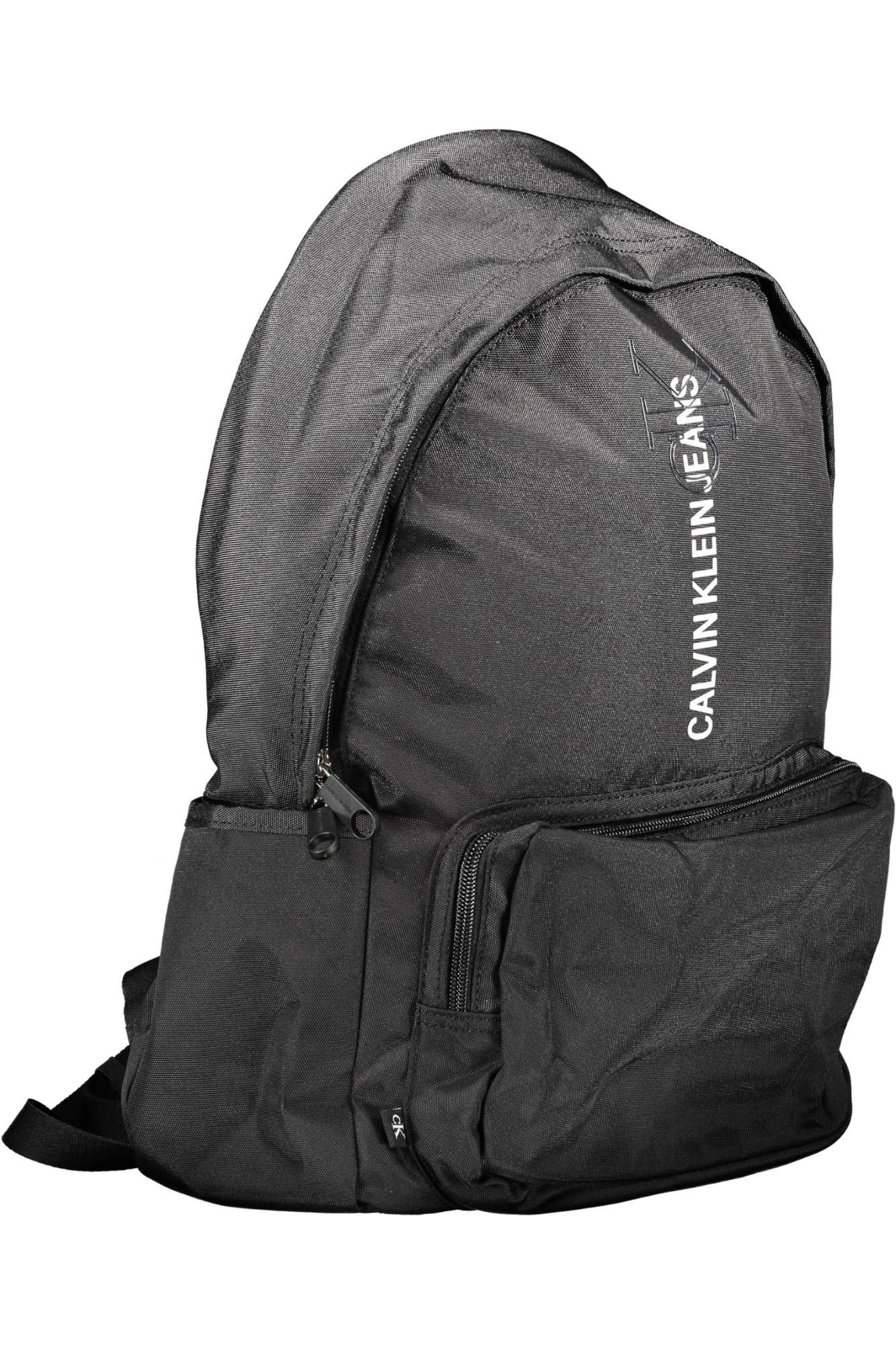 Black Polyester Men Backpack