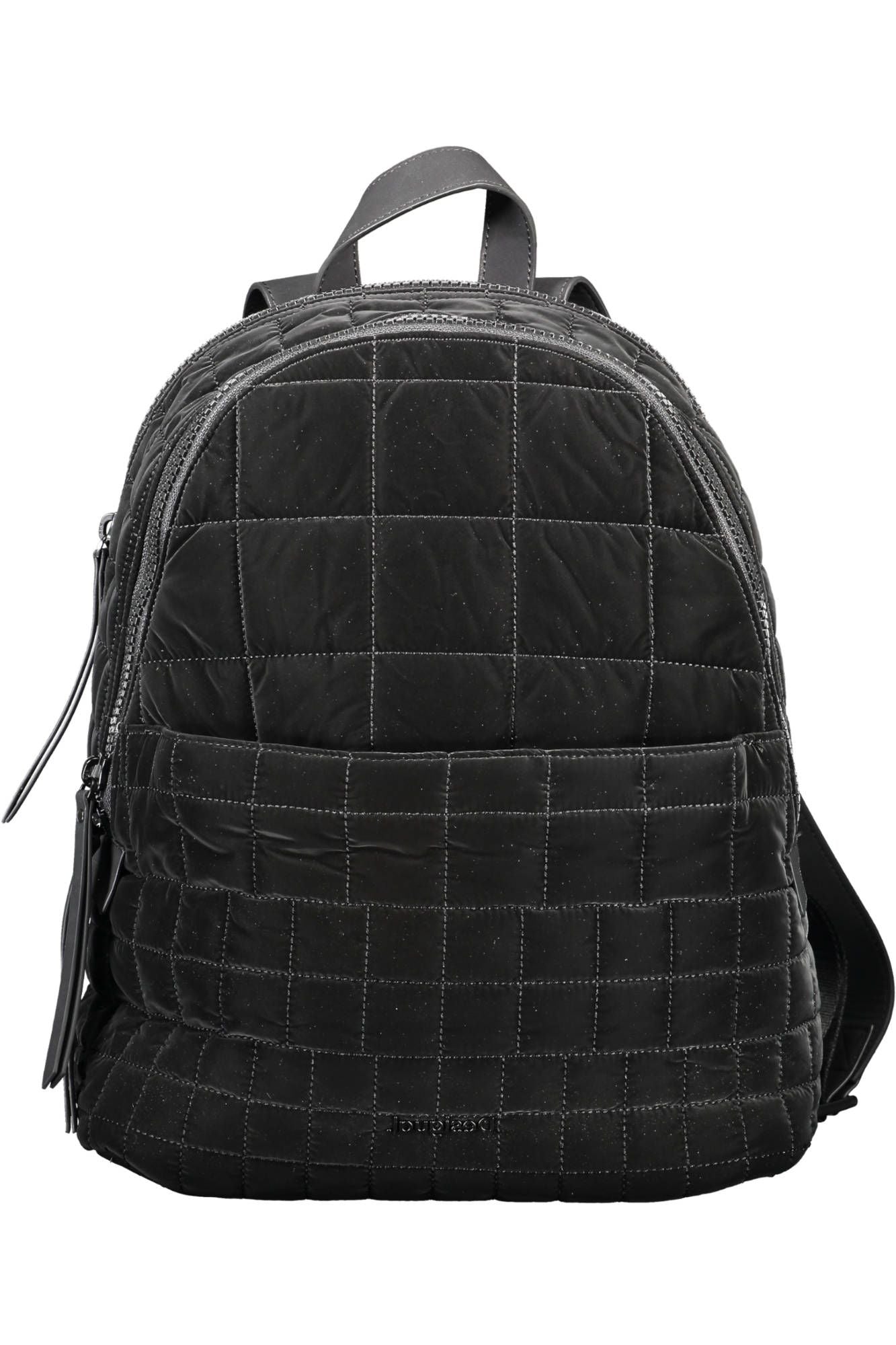 Black Polyurethane Women Backpack
