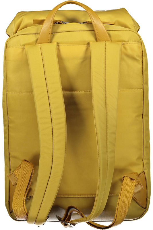 Yellow Nylon Men Backpack