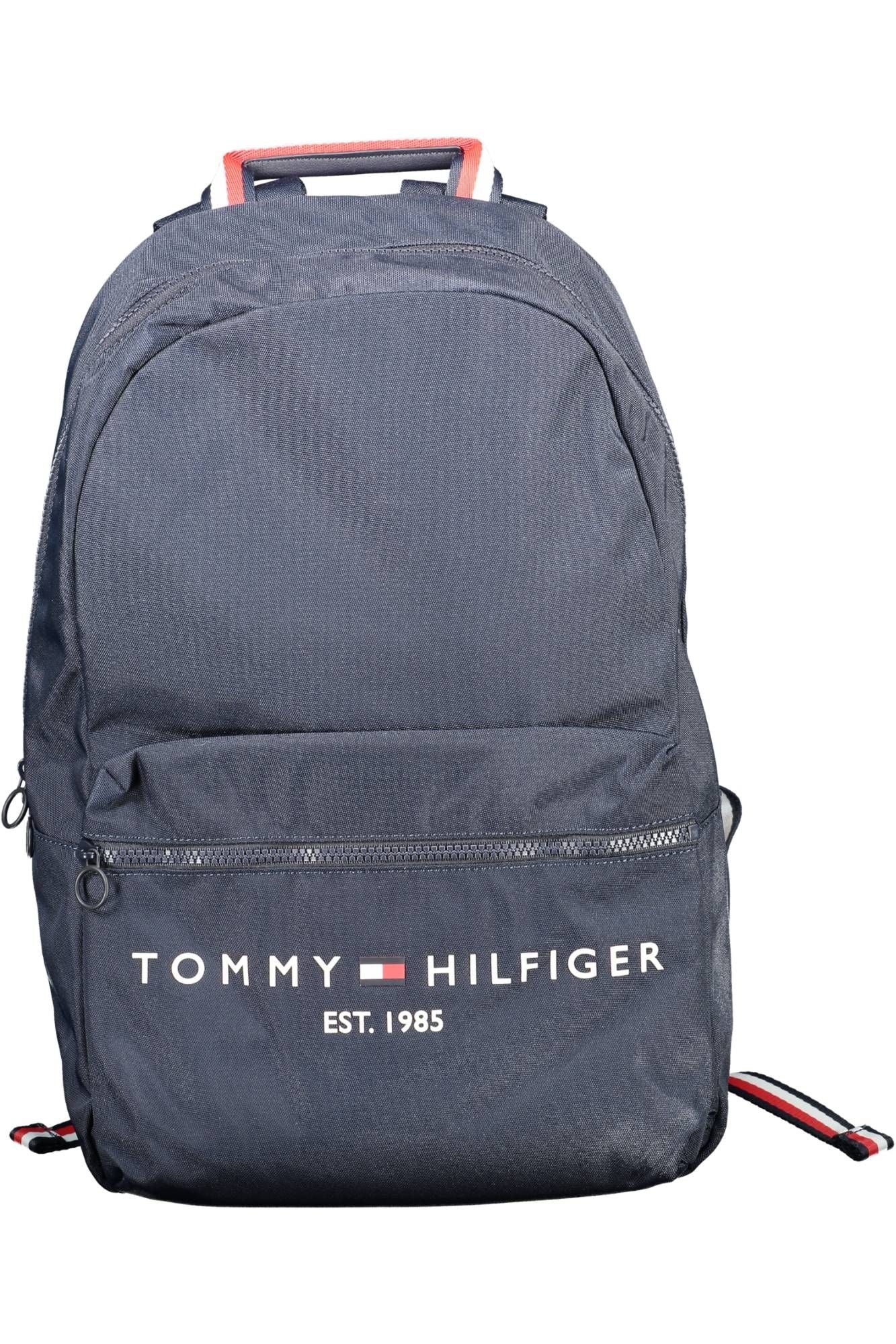 Blue Polyester Men Backpack
