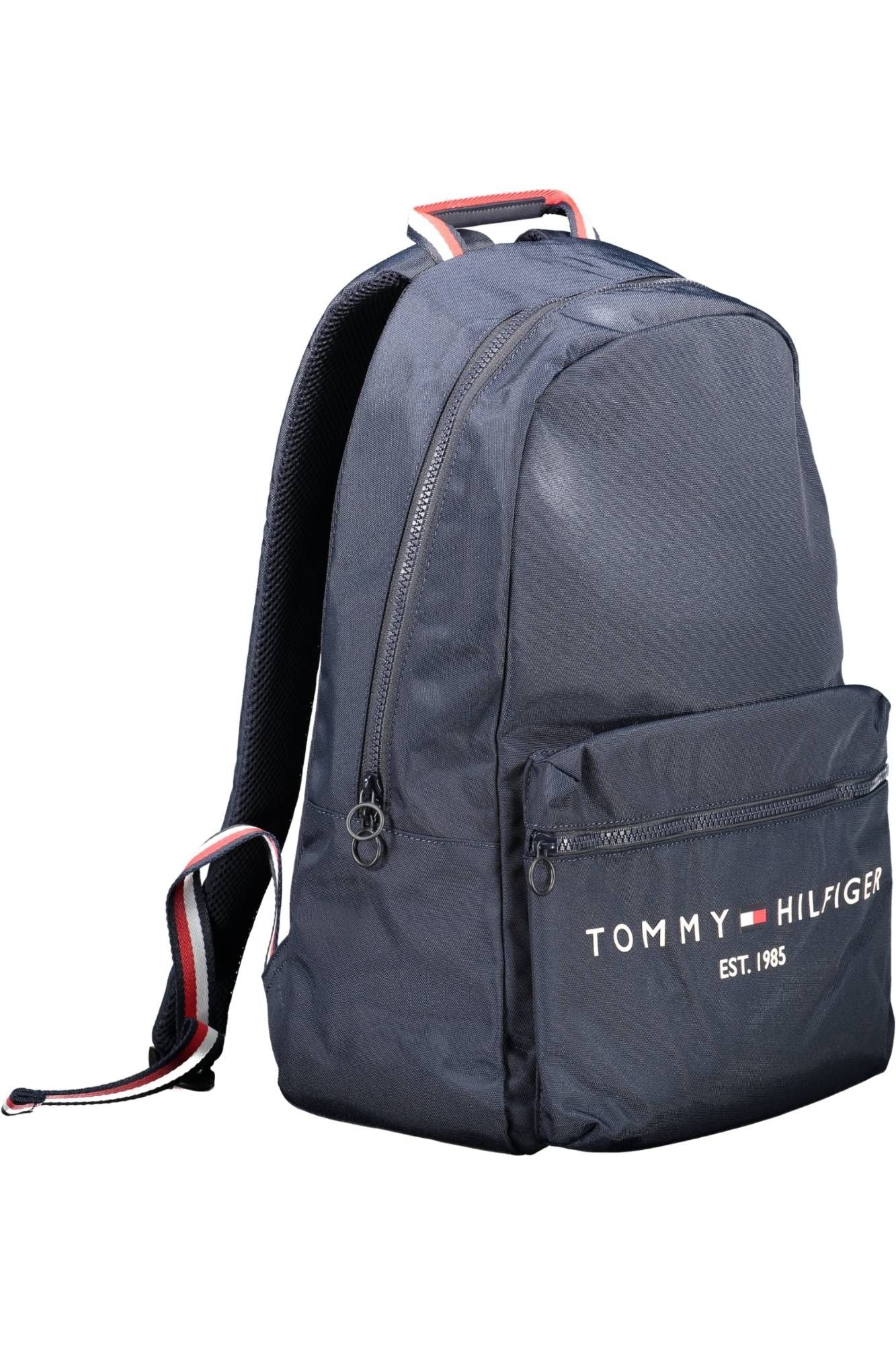 Blue Polyester Men Backpack