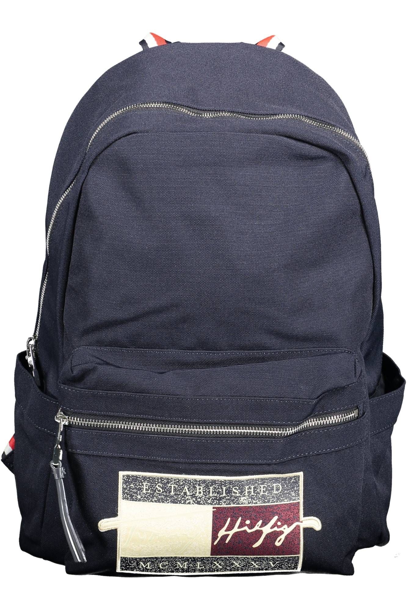 Blue Polyester Men Backpack
