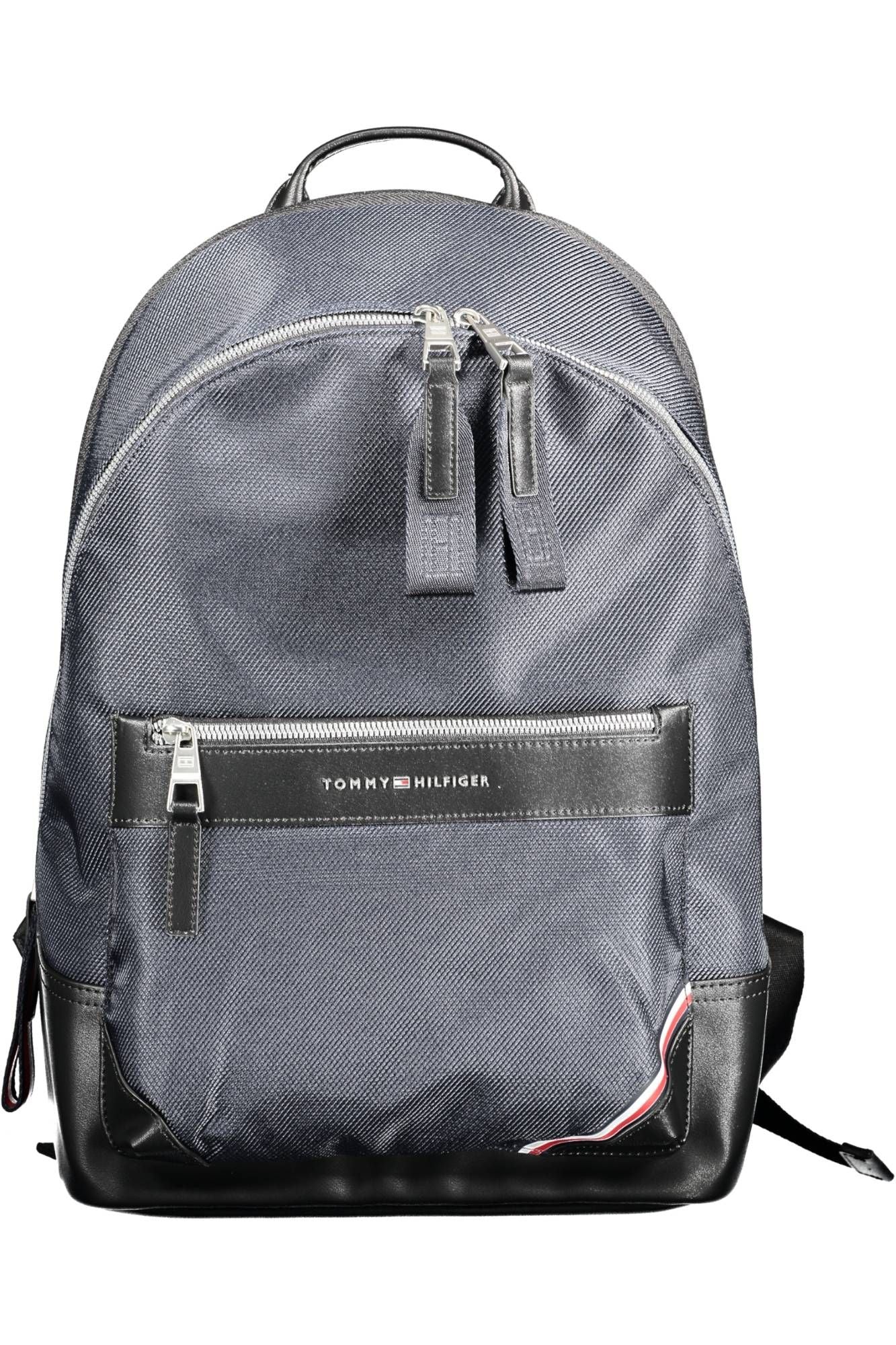 Blue Polyester Men Backpack