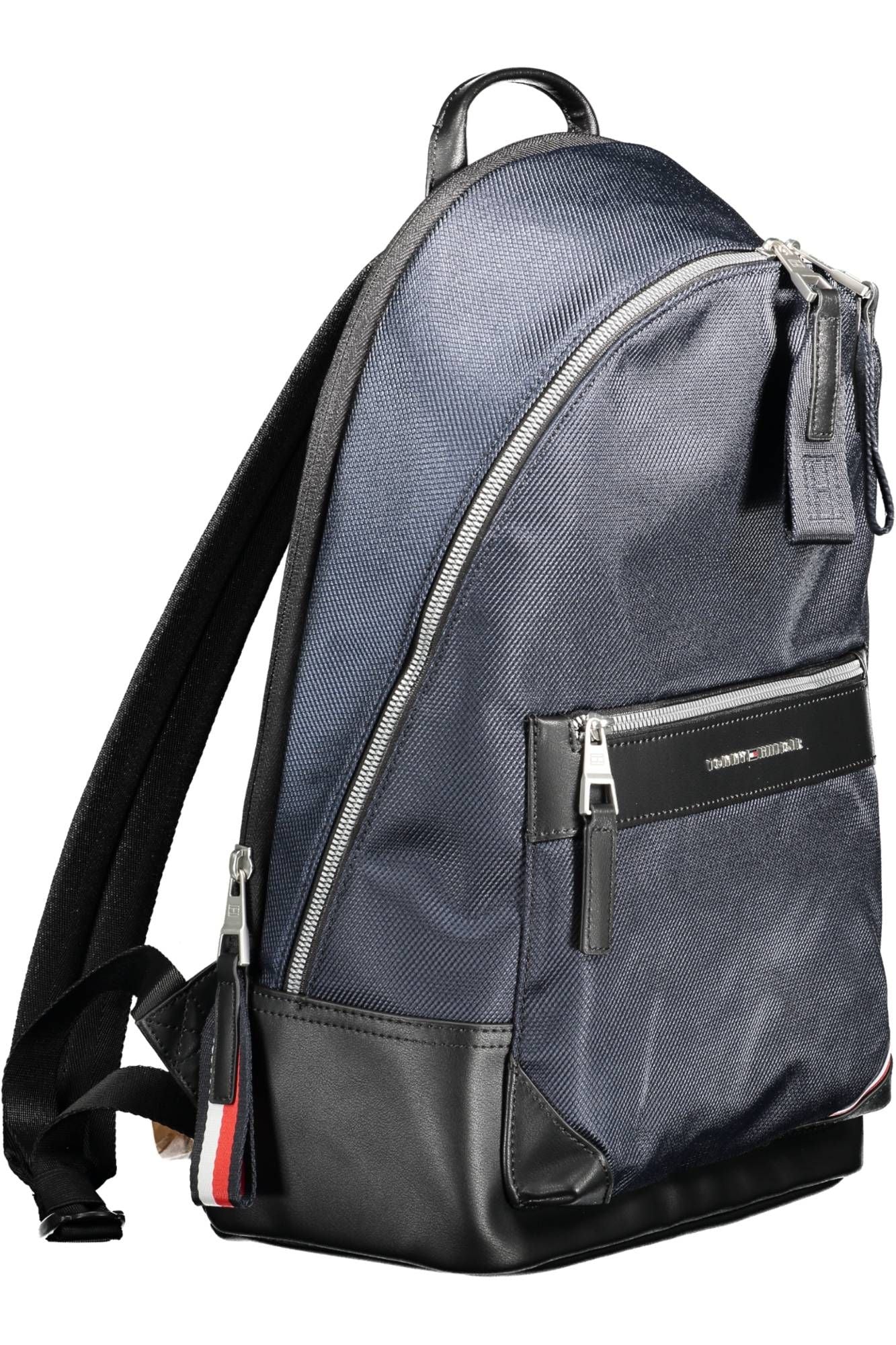 Blue Polyester Men Backpack