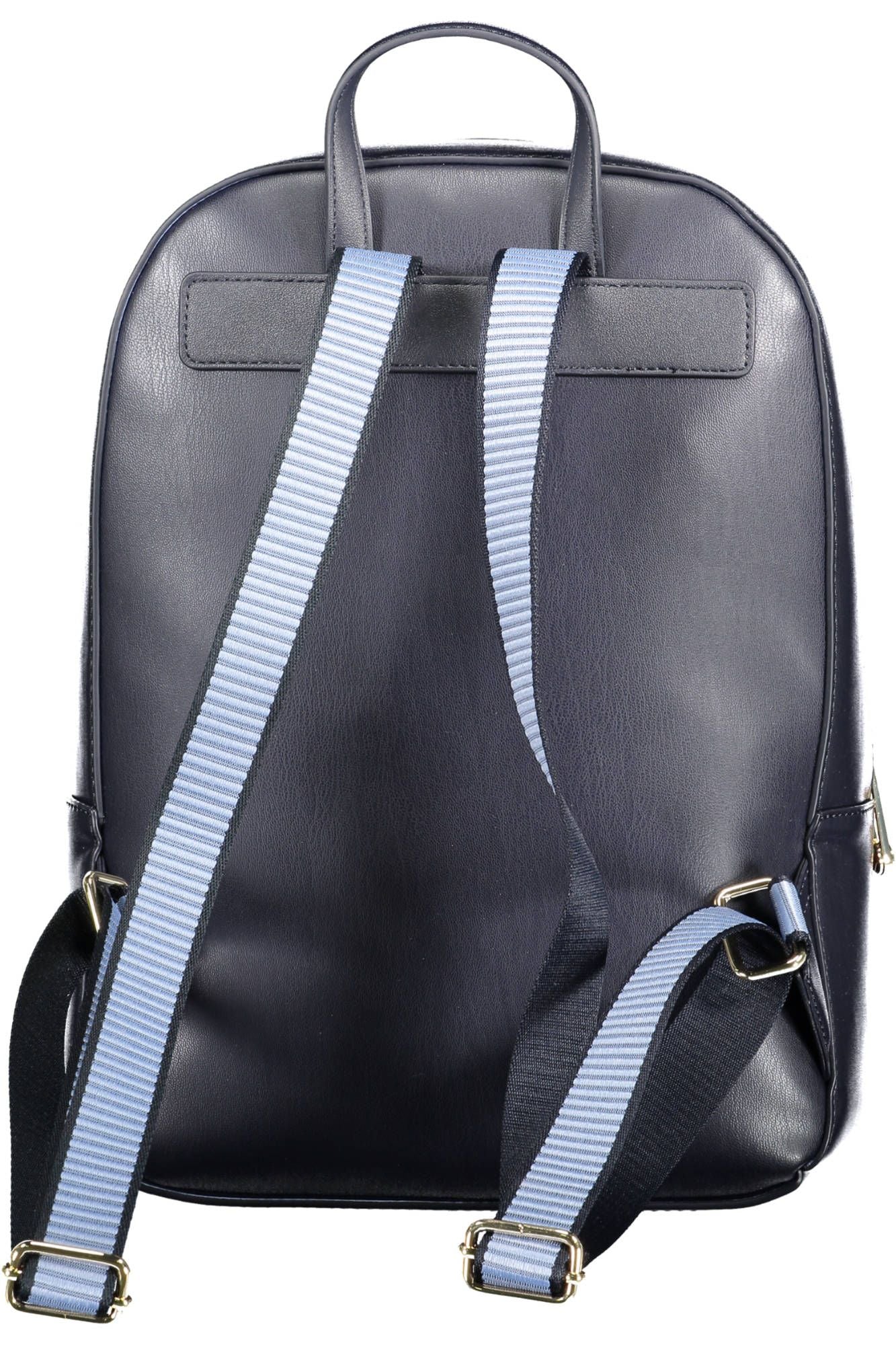 Blue Polyurethane Women Backpack