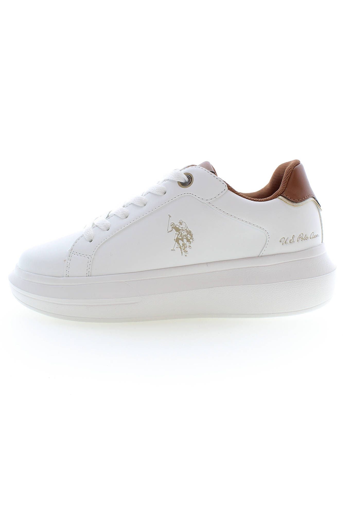 White Polyester Women Sneaker