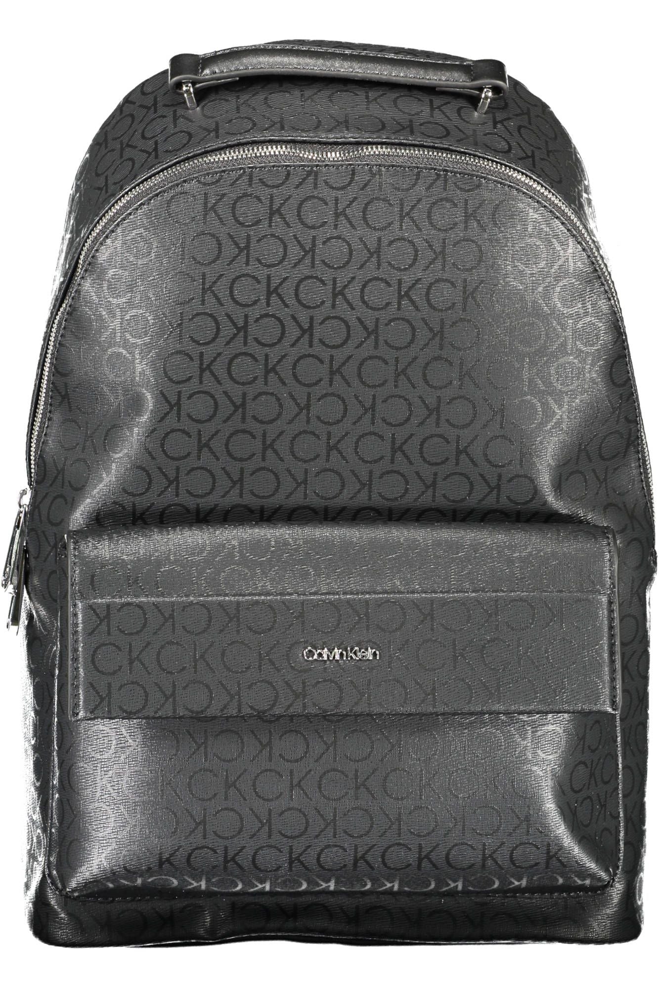 Black Polyester Men Backpack