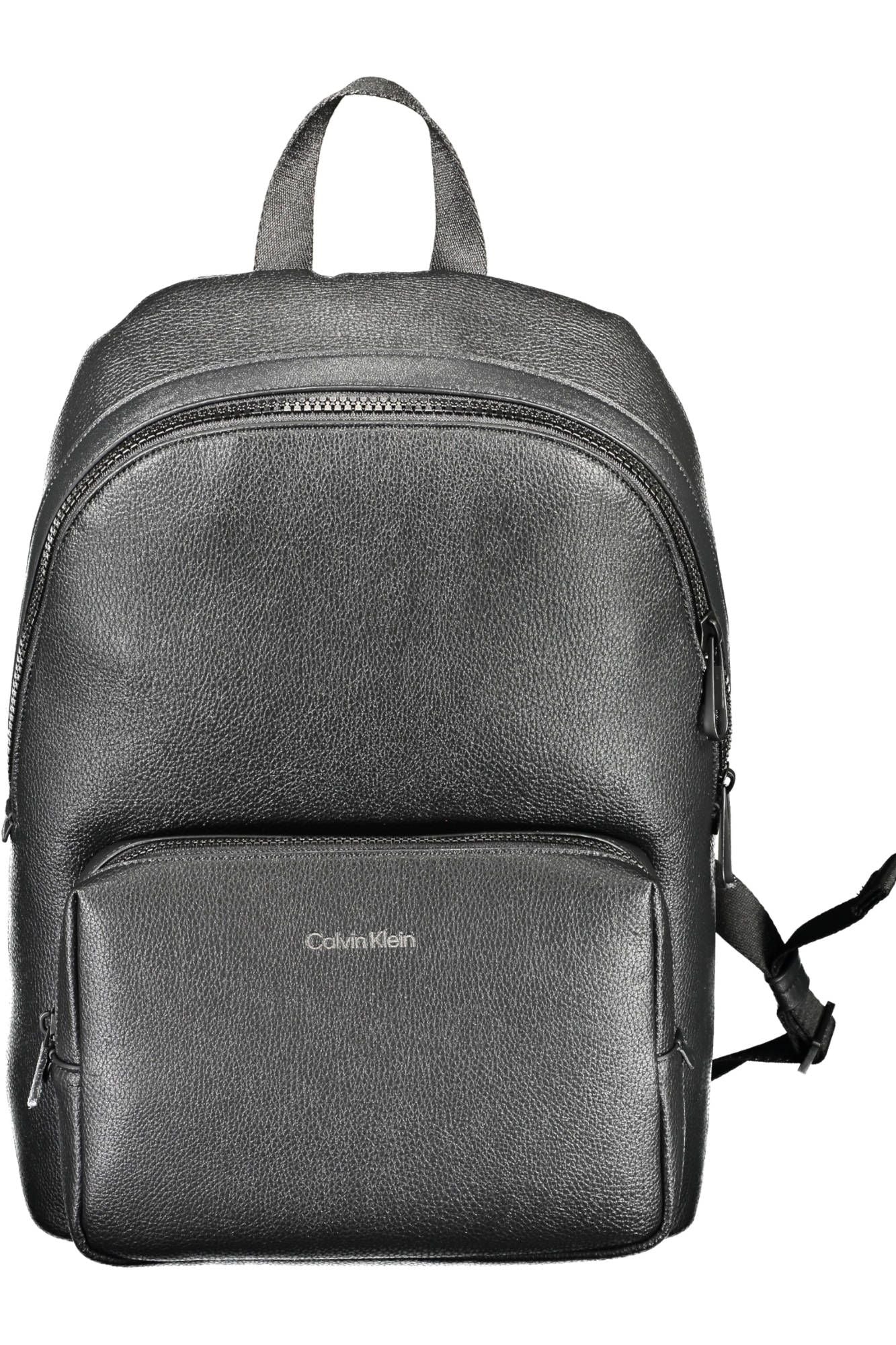 Black Polyurethane Mens Backpack