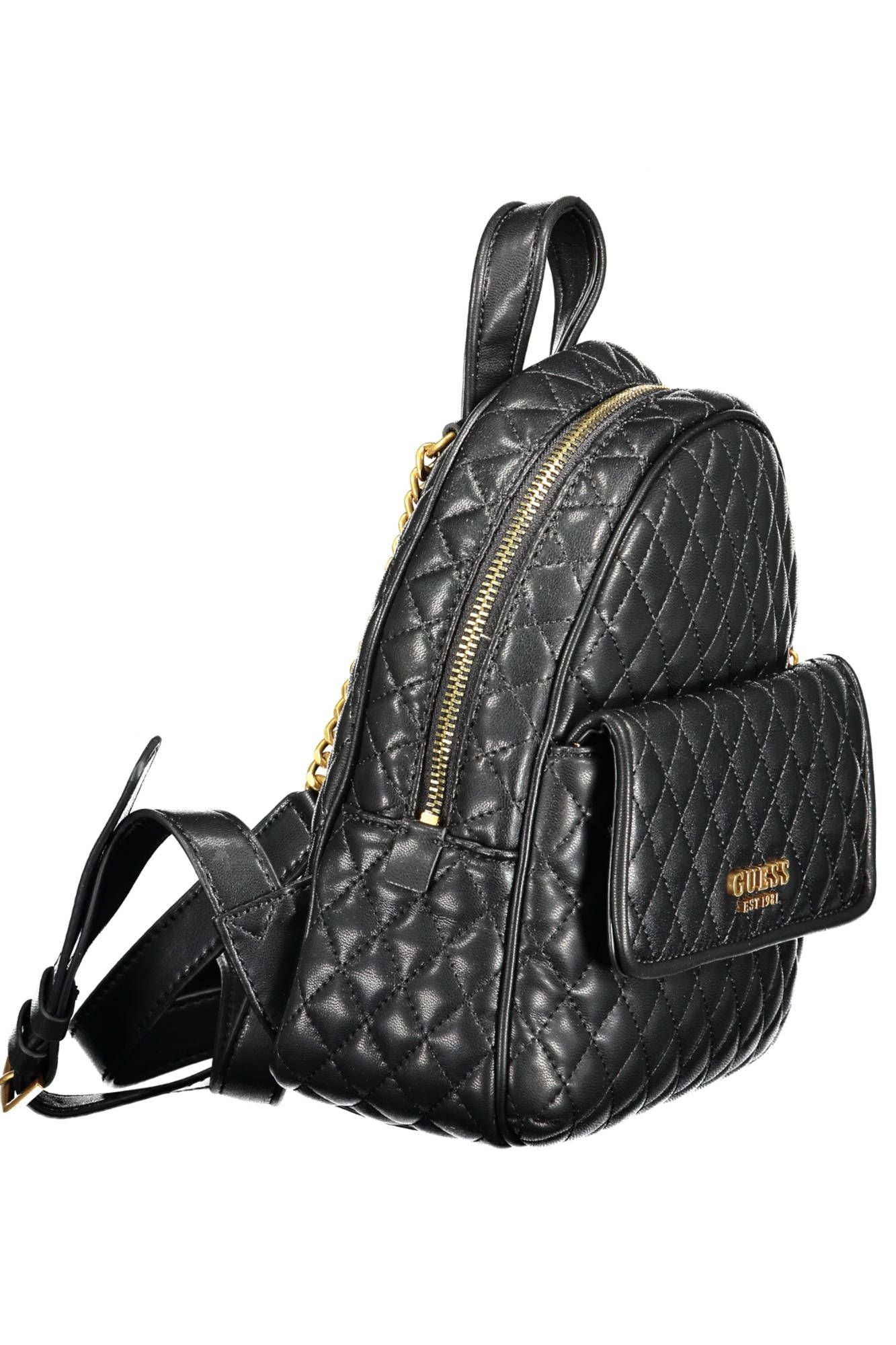 Black Polyethylene Women Backpack