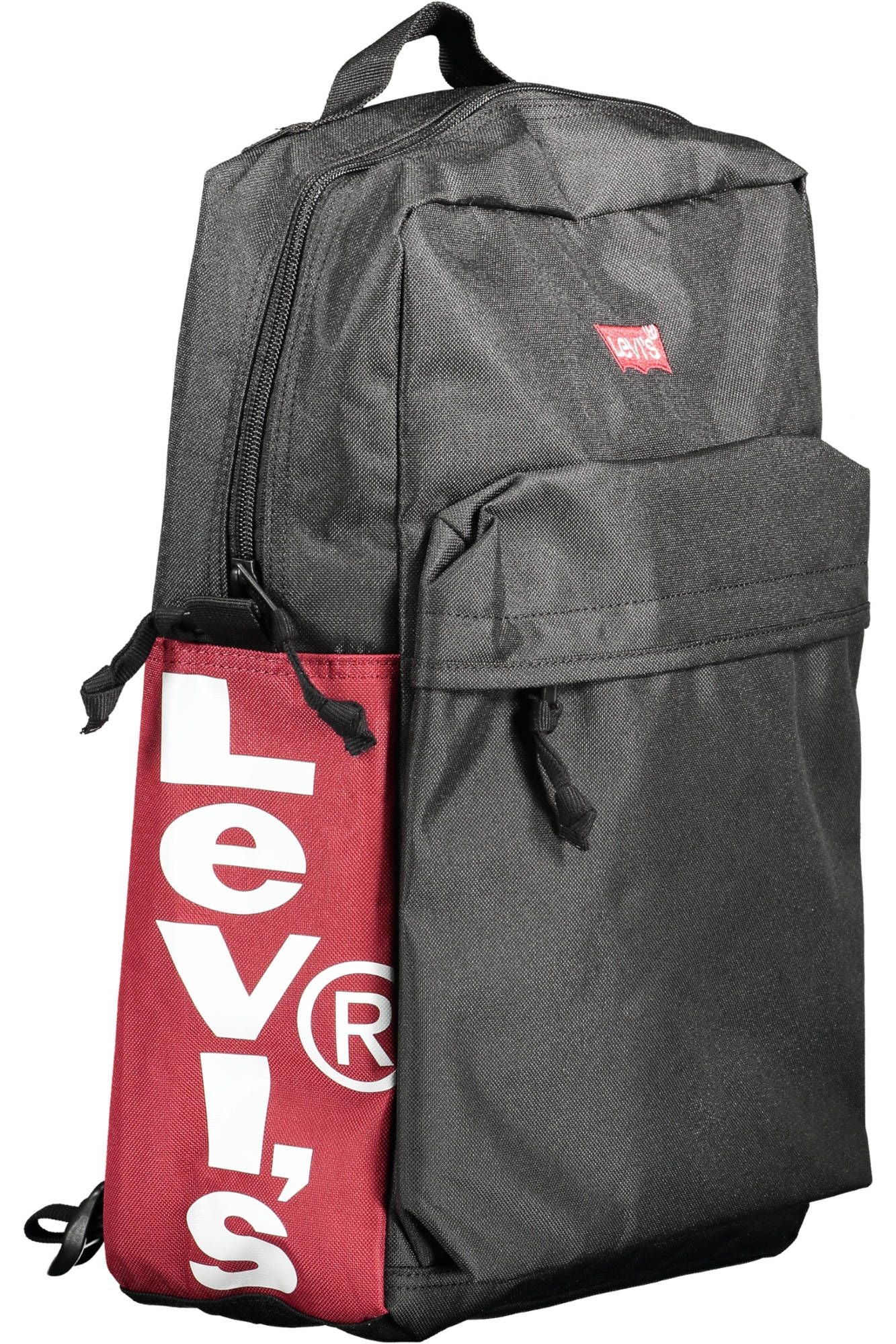 Black Polyester Men Backpack