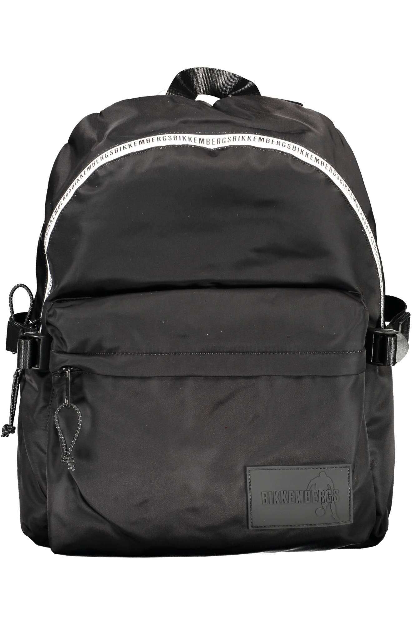 Black Nylon Men Backpack