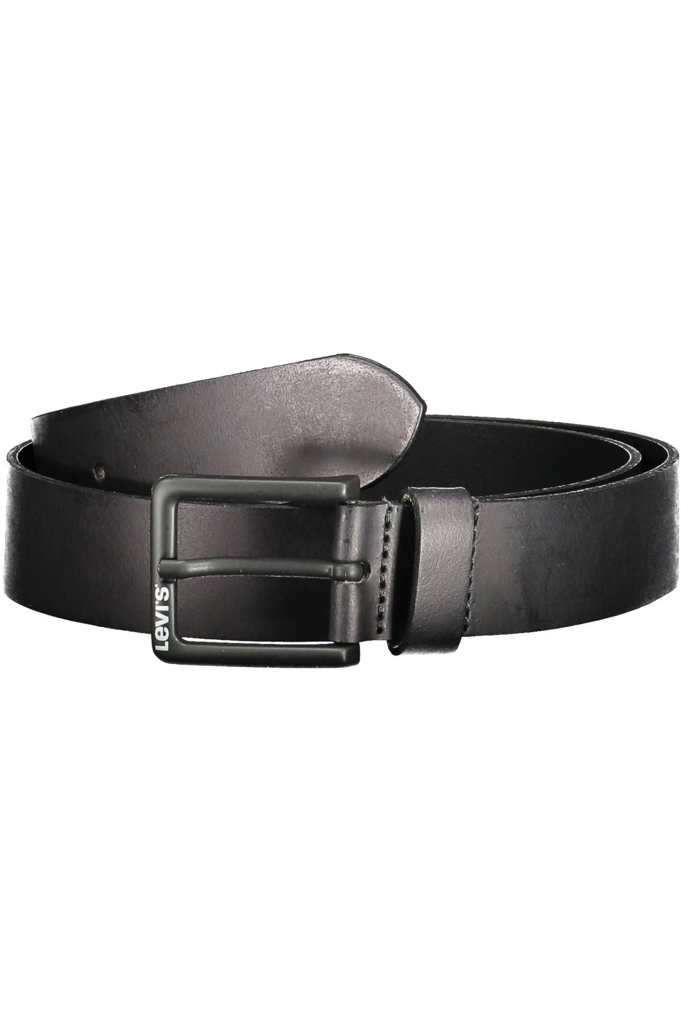 Black Leather Men Belt