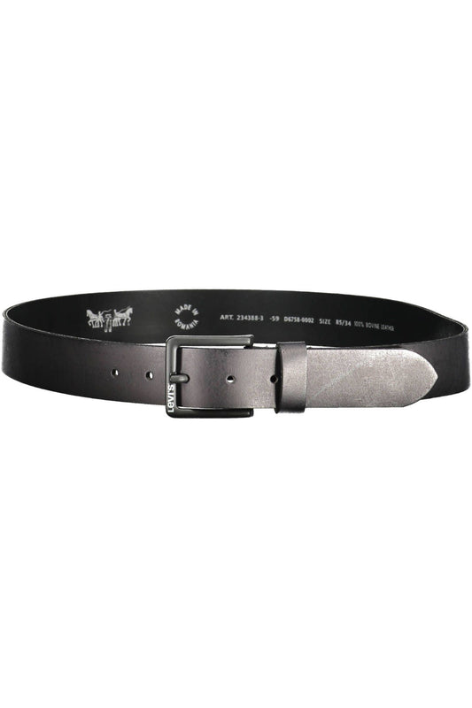 Black Leather Men Belt