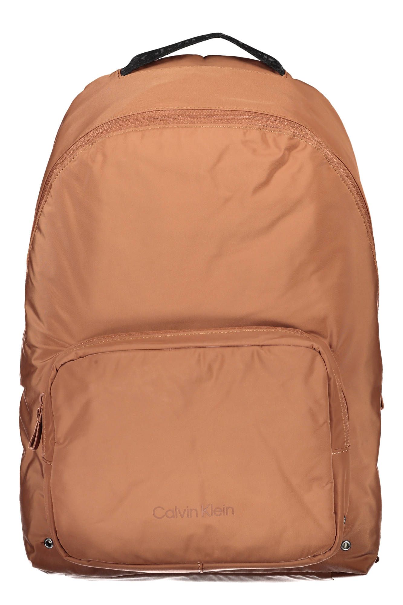 Brown Recycled Polyester Men Backpack