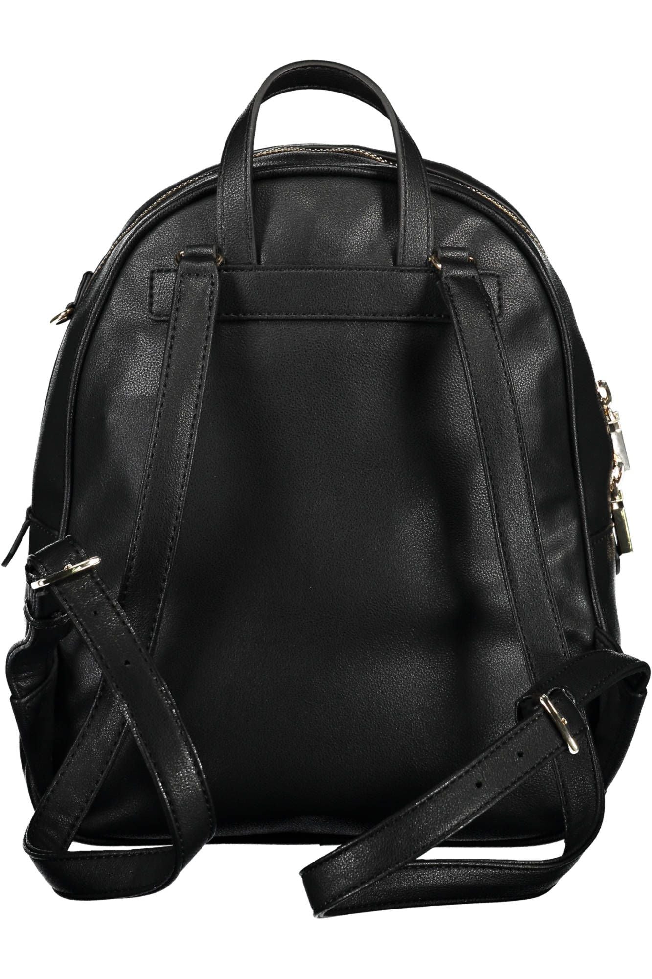 Black Polyurethane Women Backpack