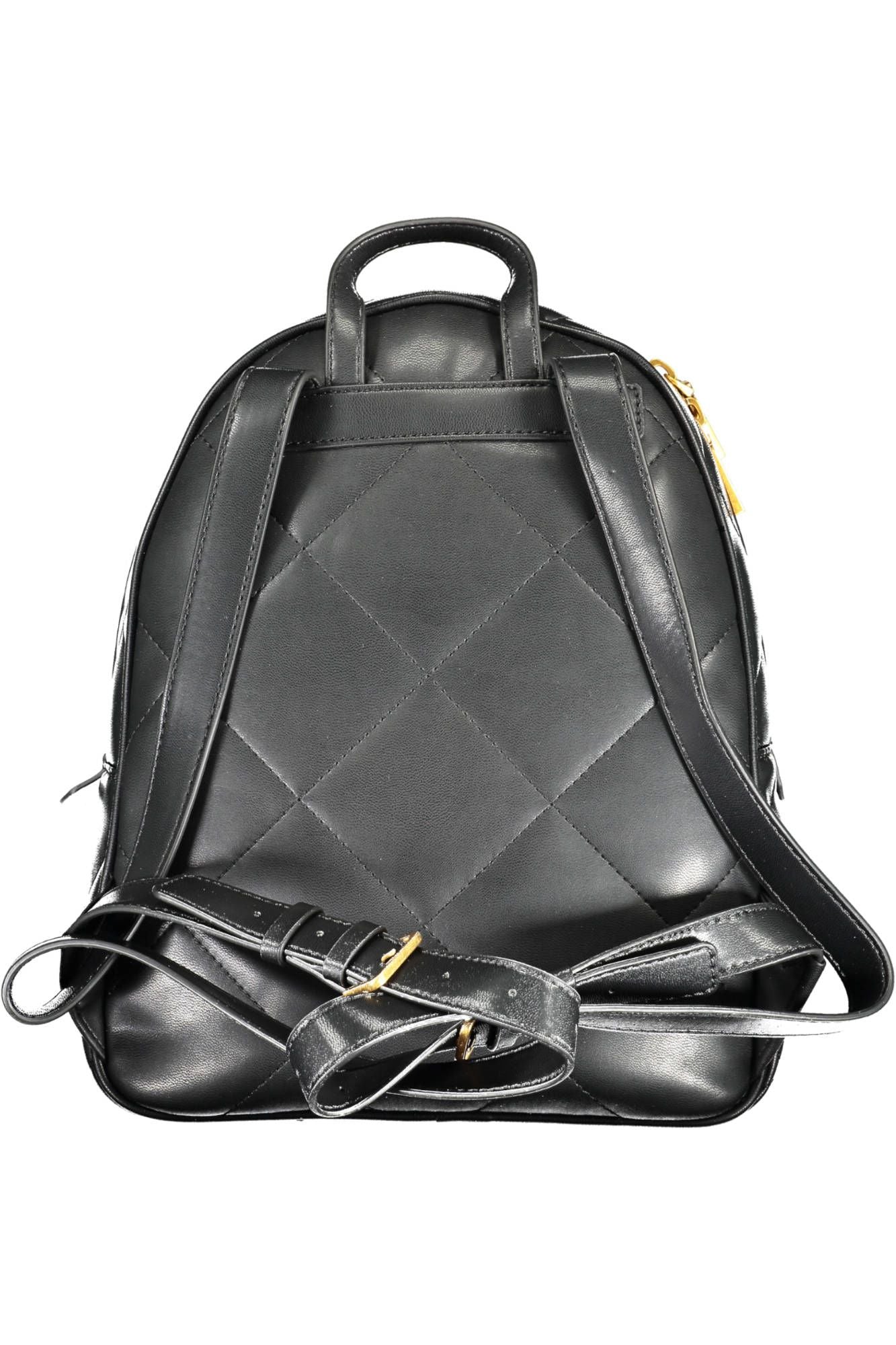 Black Polyurethane Women Backpack