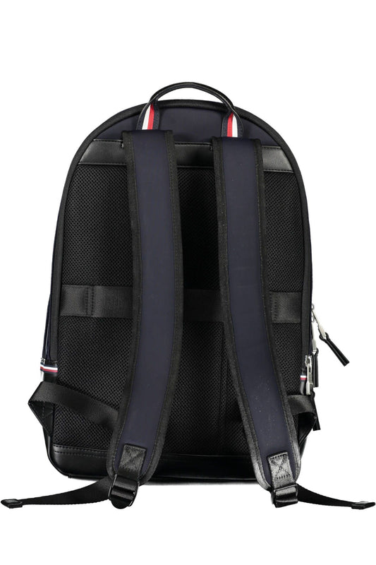 Blue Polyester Men Backpack