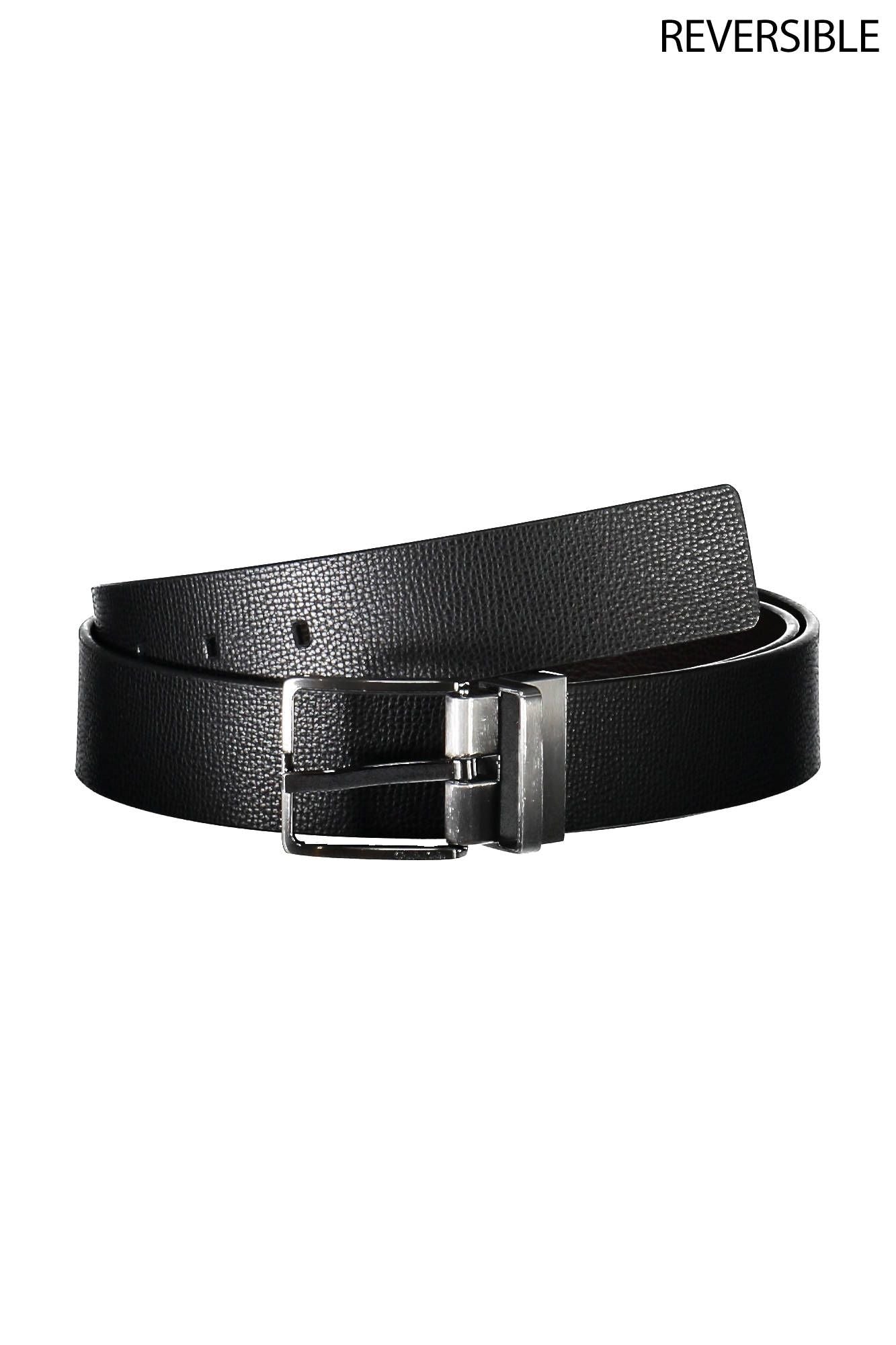 Black Leather Men Belt