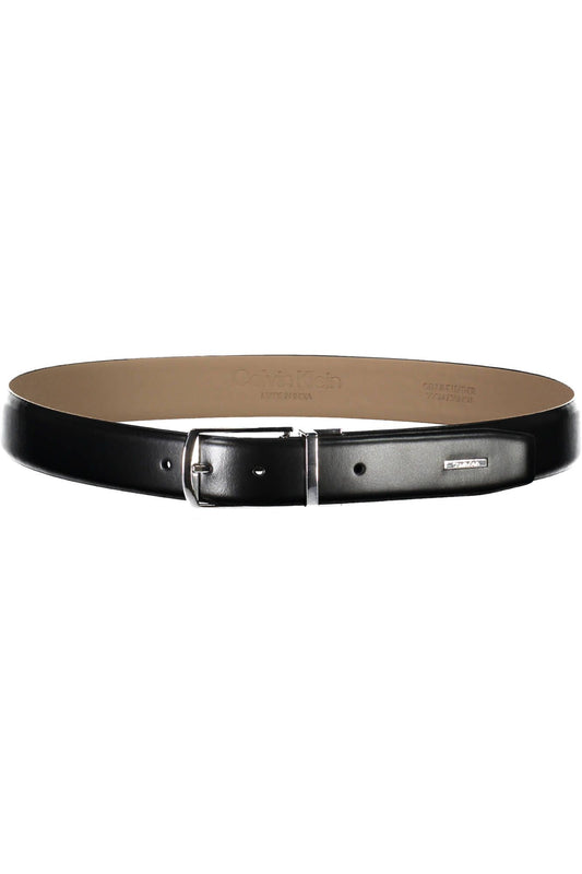 Black Leather Men Belt