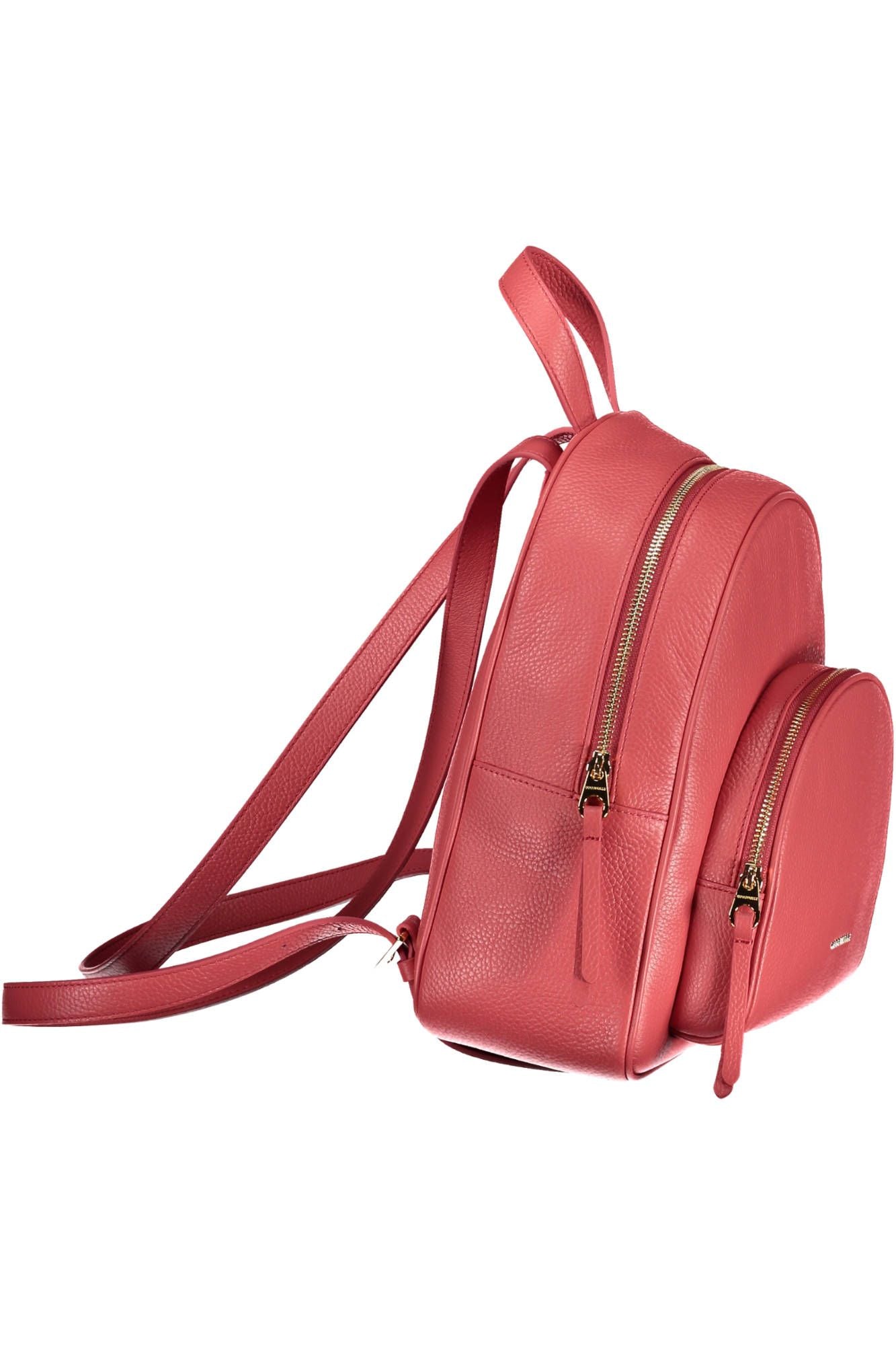 Pink Leather Women Backpack