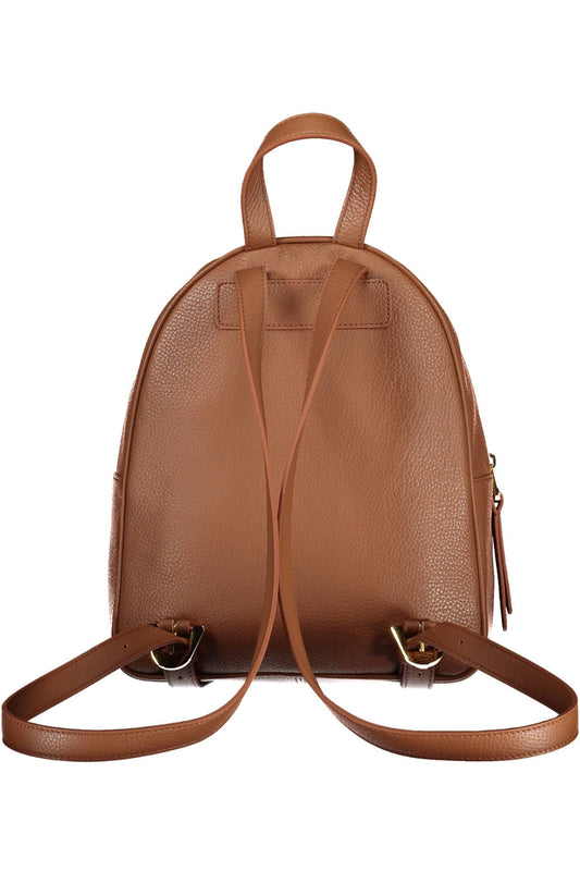 Brown Leather Women Backpack