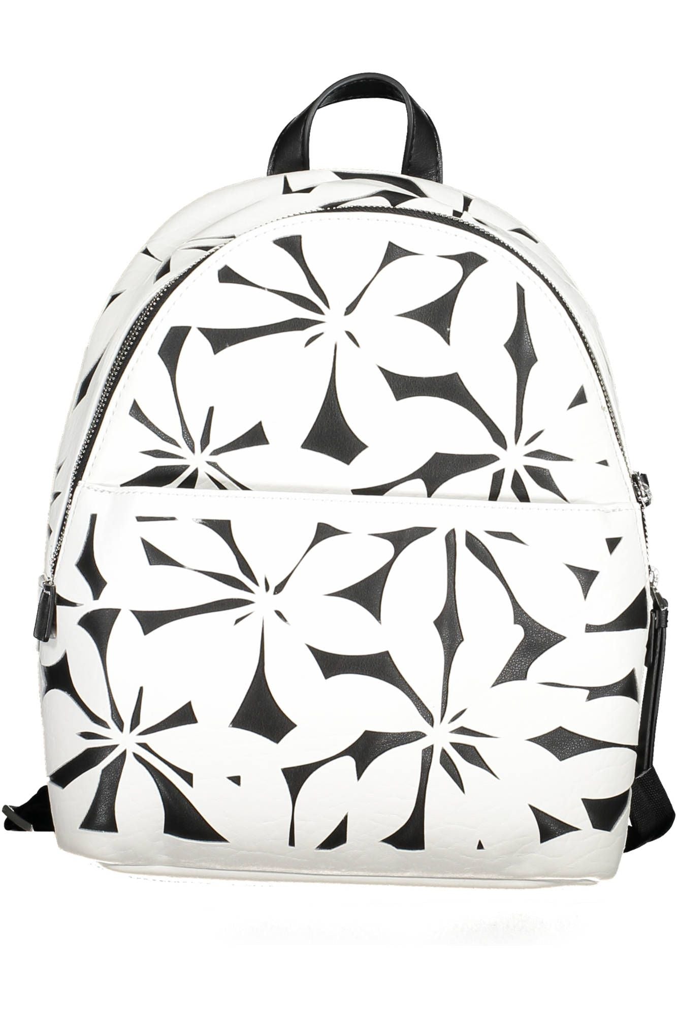 White Polyurethane Women Backpack