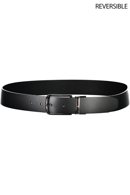 Black Leather Men Belt