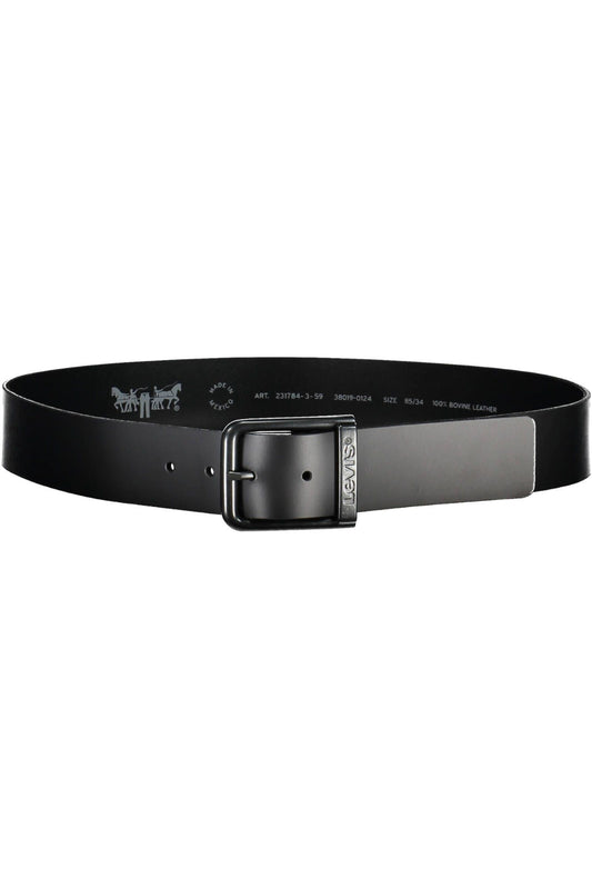 Black Leather Men Belt