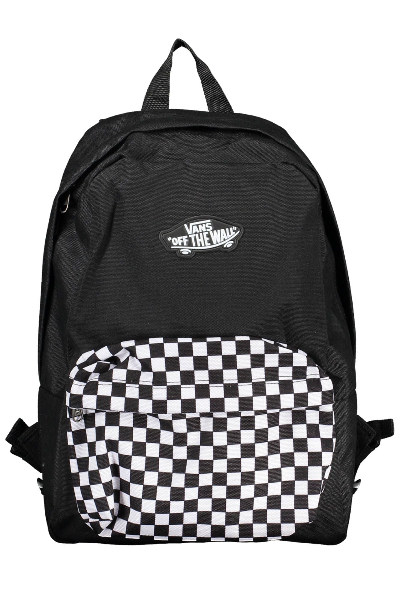 Black Polyester Men Backpack