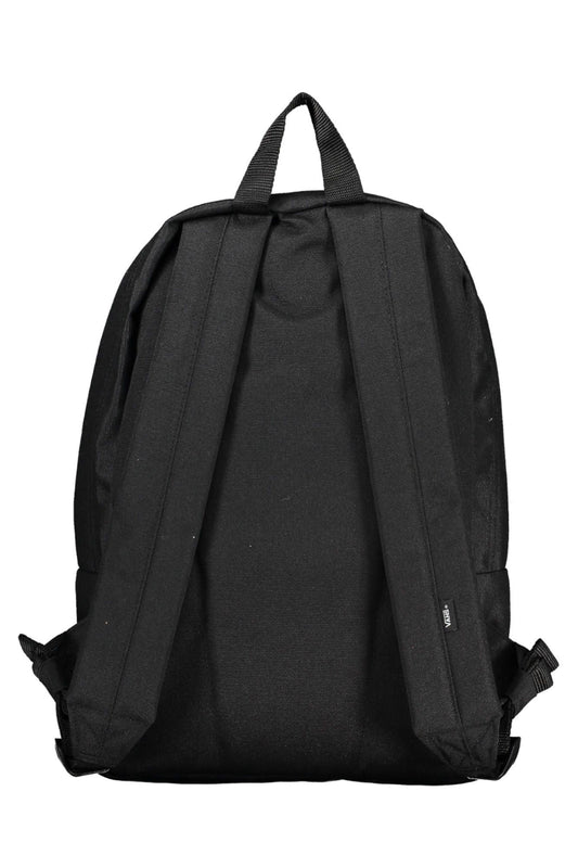 Black Polyester Men Backpack