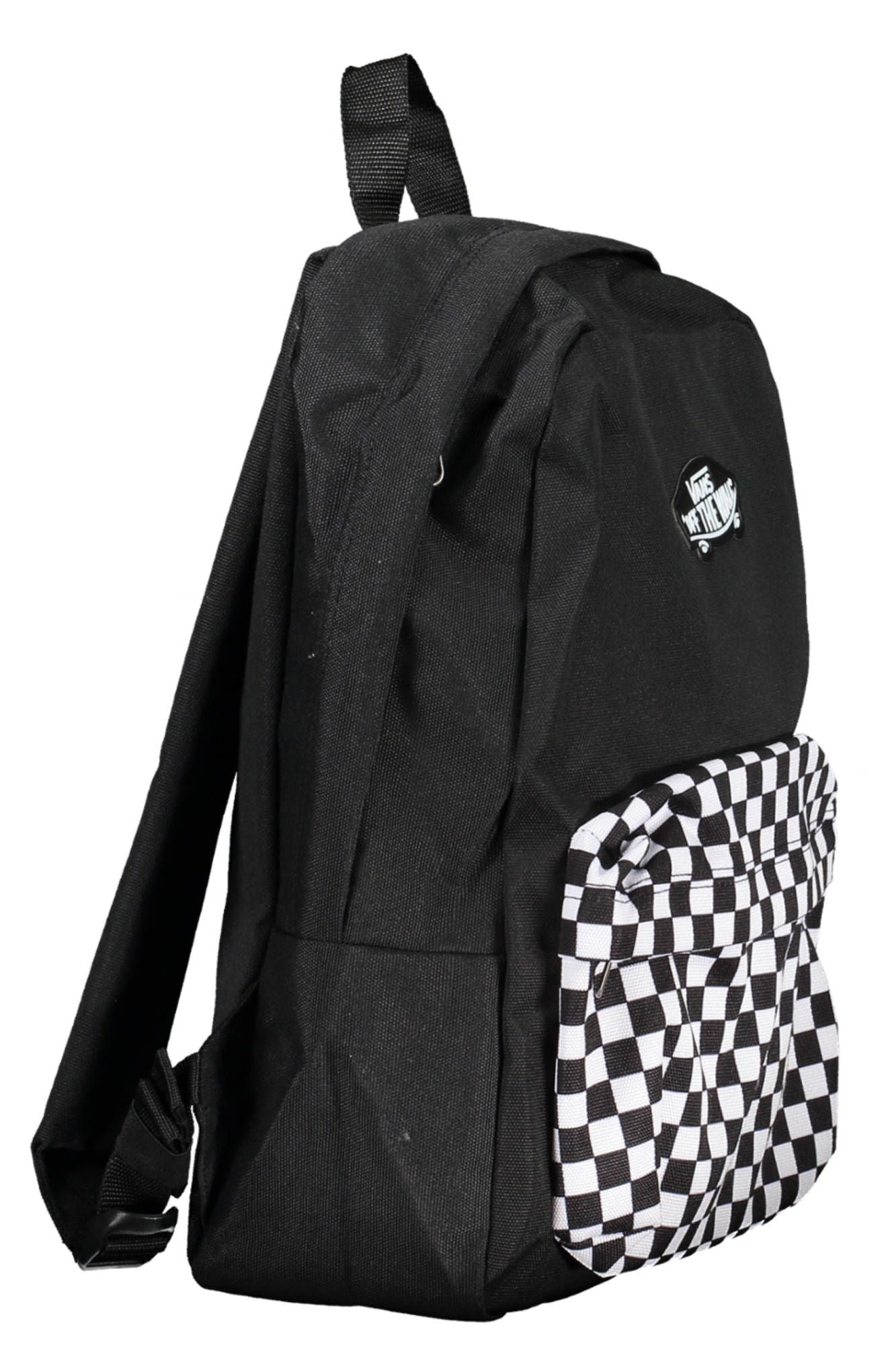 Black Polyester Men Backpack