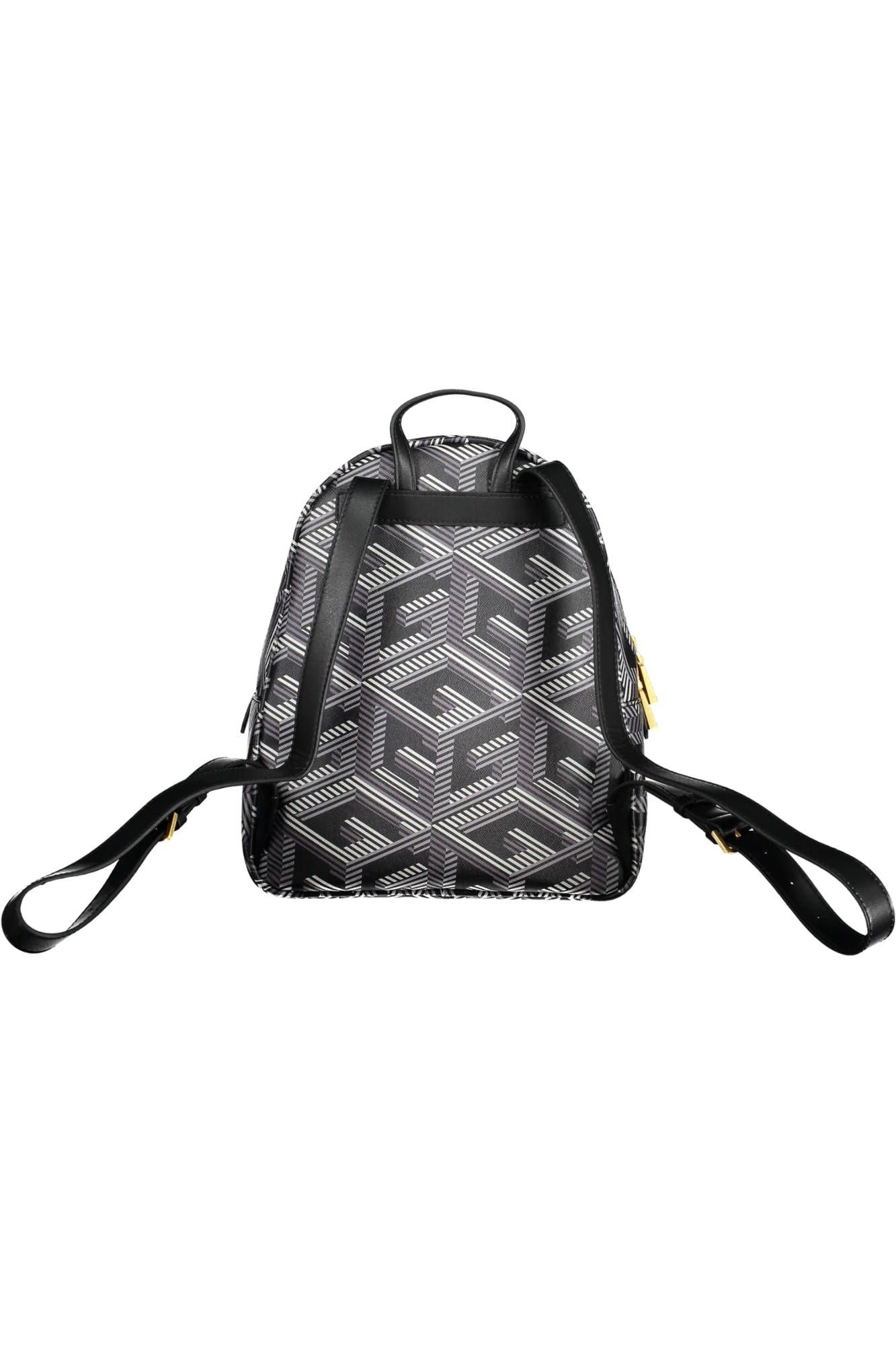 Black Polyurethane Women Backpack
