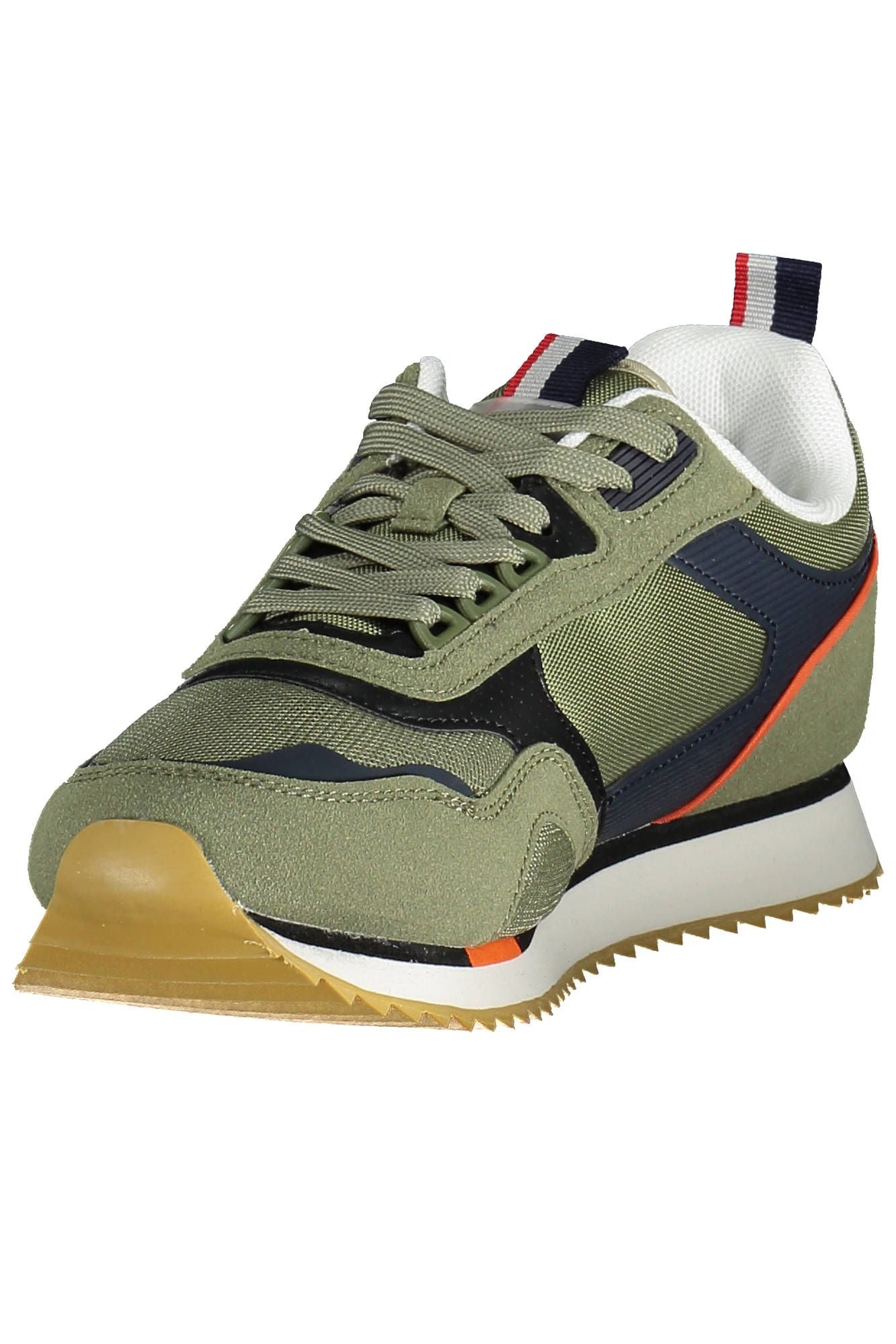 Green Polyester Men Sneaker