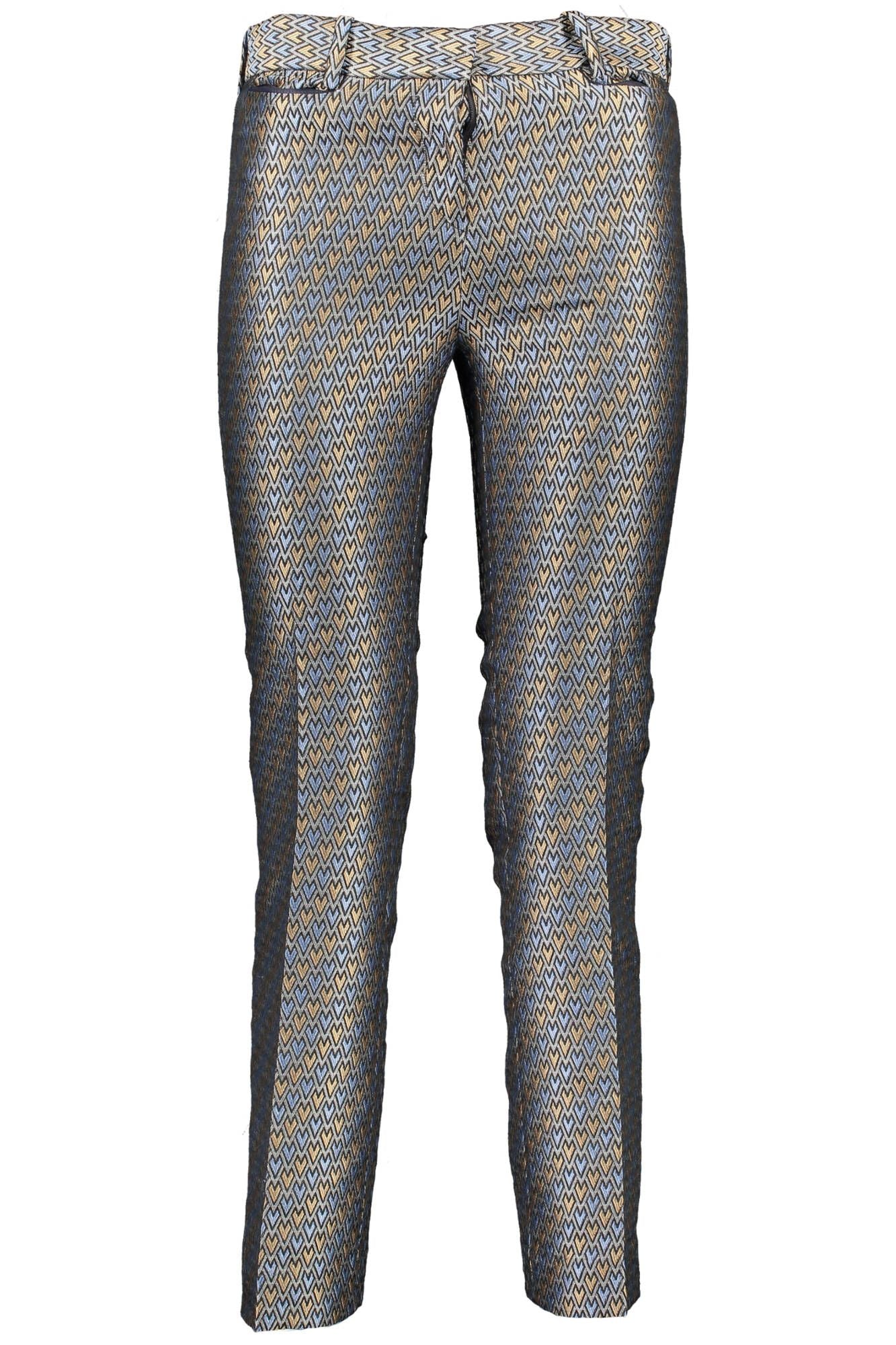 Beige Polyester Women Pant